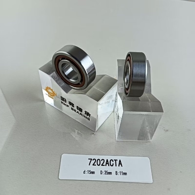 15*35*11mm GCr15 Single Row Angular Contact Ball Bearing 7202AC voor uw behoeften