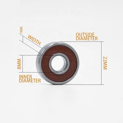 Miniatuurlagers 608DDUCM 8*22*7mm Chrome Steel Deep Groove Ball Bearing 608-2RS