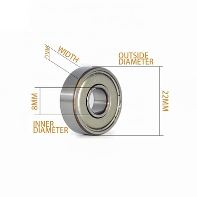 NSK 608 ZZ Diepgroefballagers 8*22*7mm voor mijnbouw Metallurgie Landbouw Chemie